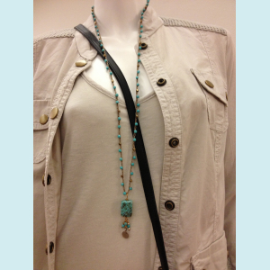 Felicia necklace with Turquoise gemstone beads
